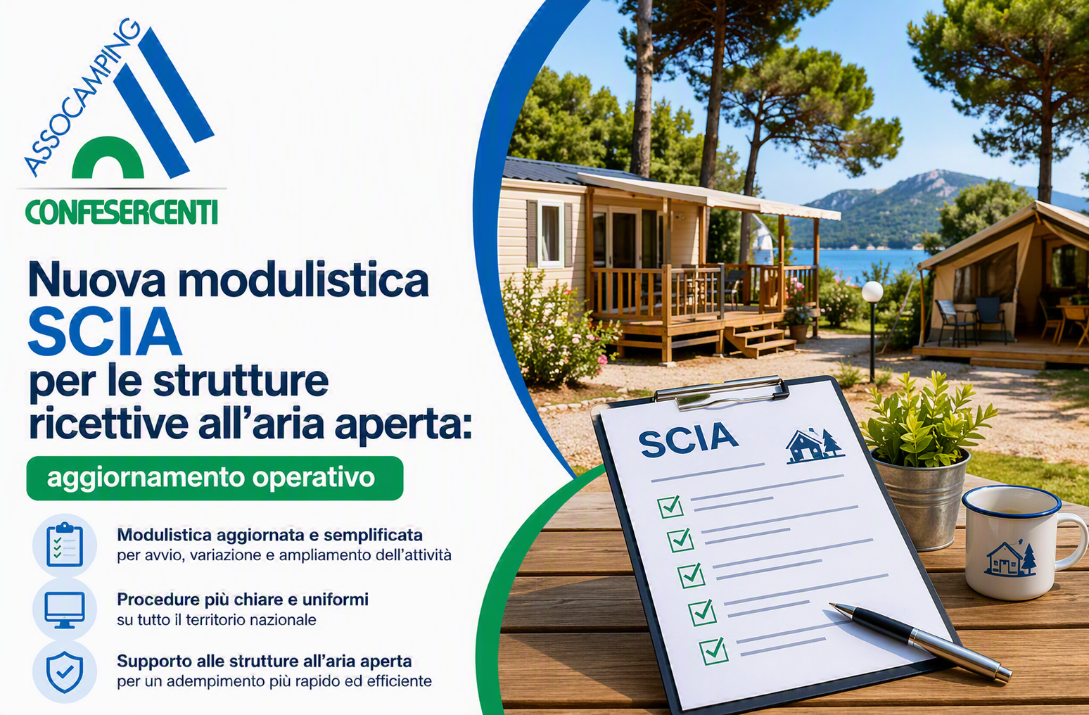 STRUTTURE RICETTIVE ALL’ARIA APERTA: AGGIORNATA LA MODULISTICA SCIA